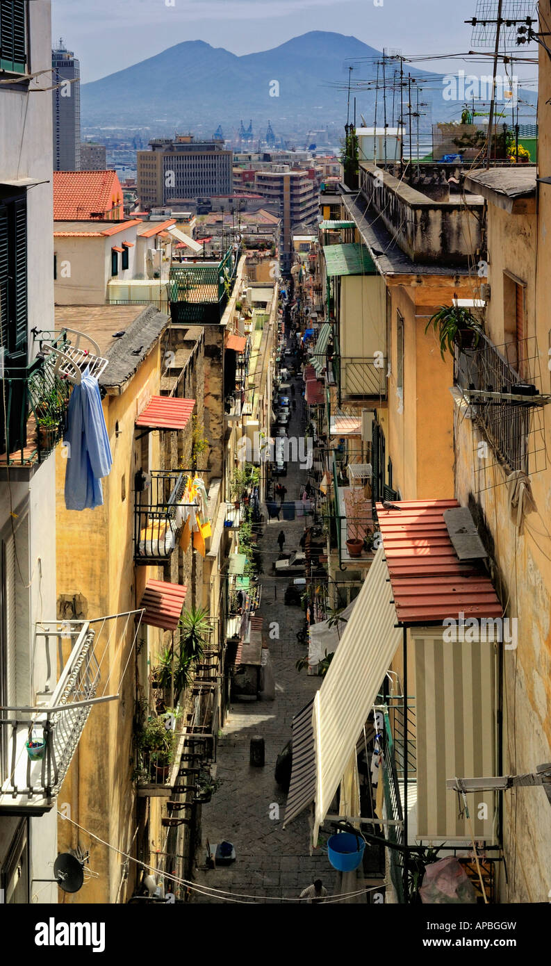 Napoli Naples Street Quartieri Spagnoli Center Centre Vertical Stock