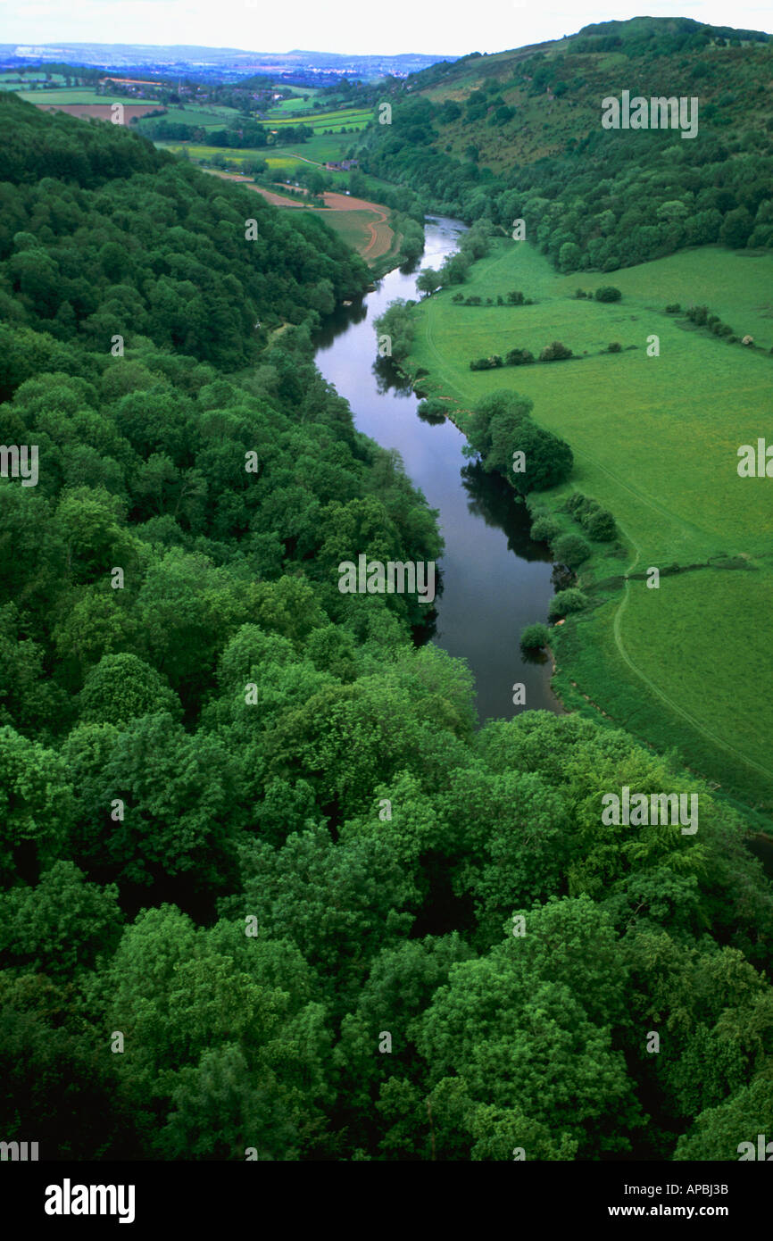 Symonds Yat view over forest and the River Wye in Herefordshire England UK United Kingdom GB