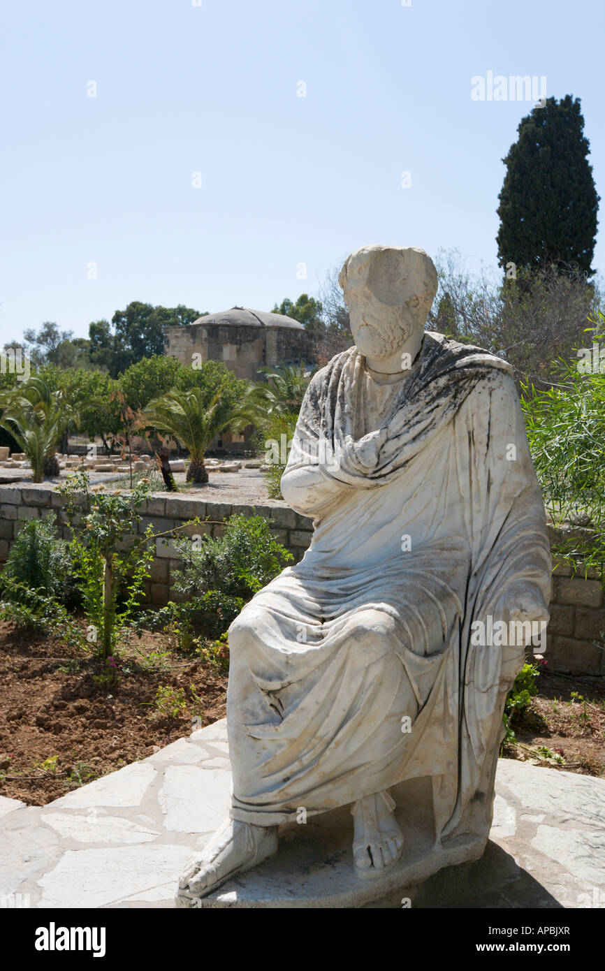 Statue, Ancient City of Gortys, Messara Plain, Crete, Greece Stock Photo
