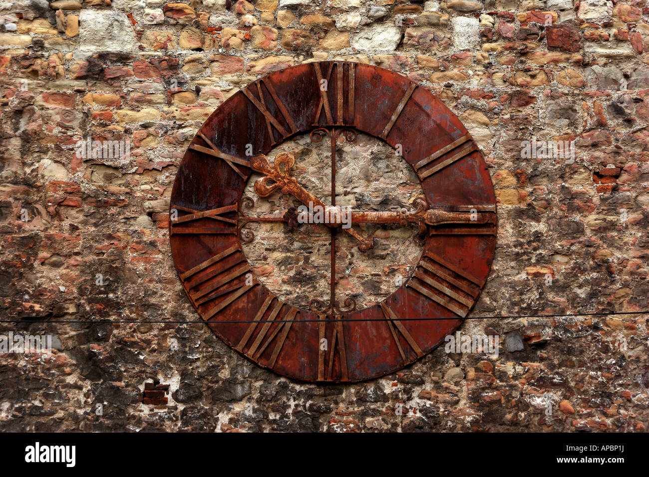 Clock on wall by Cathedral Zagreb Croatia Stock Photo Alamy
