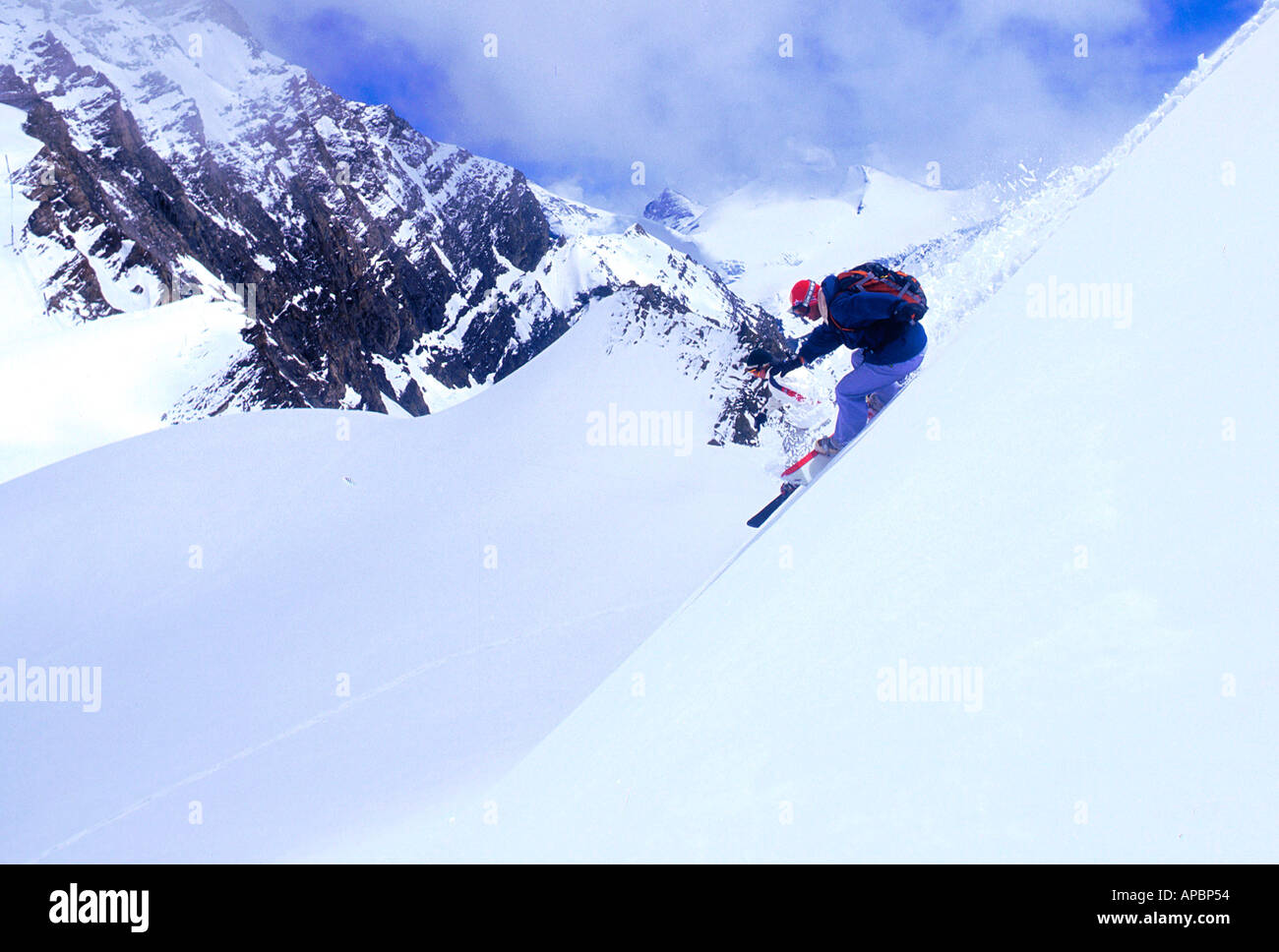 Snowboarders in Kaprun Austria Stock Photo