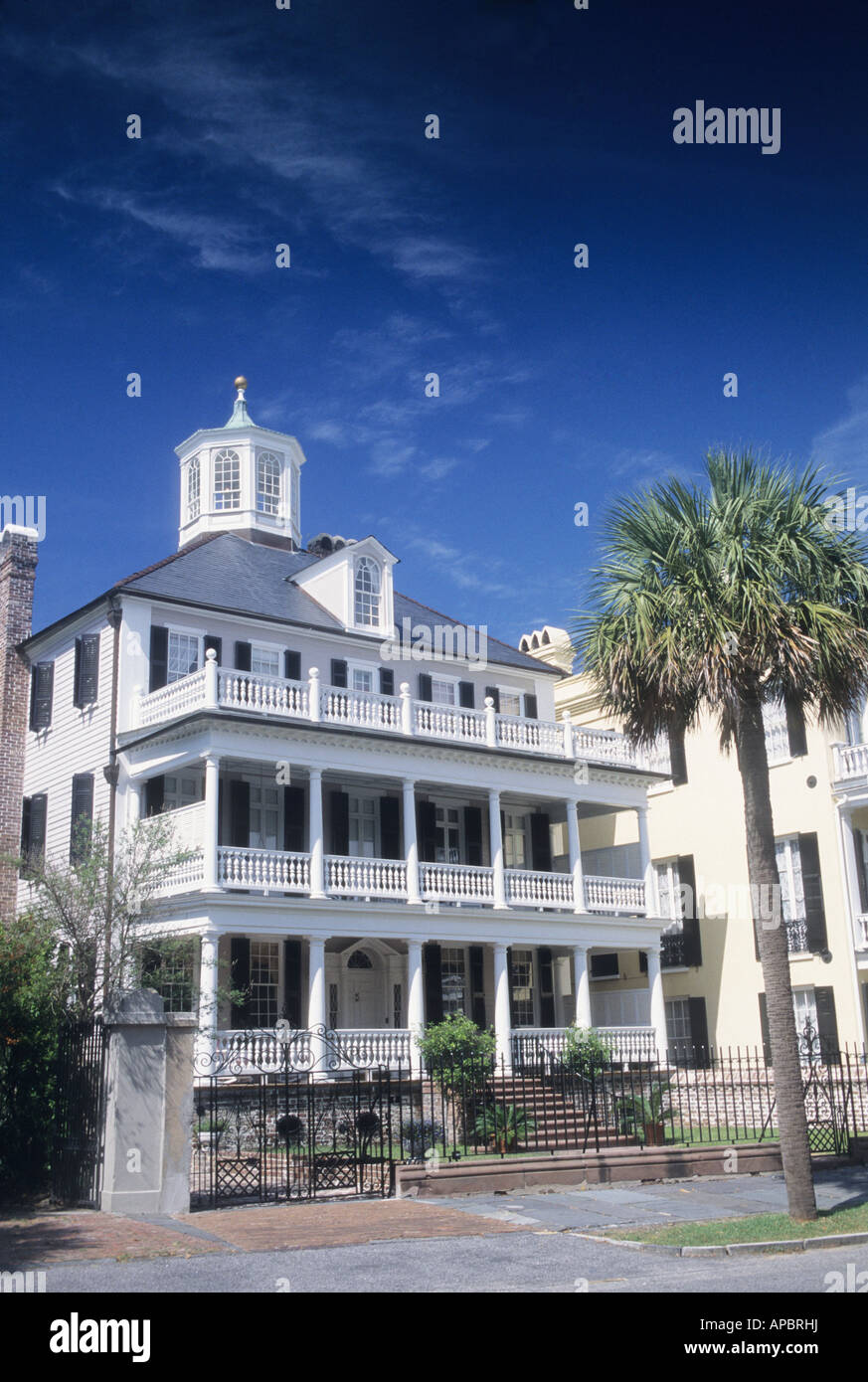 Charleston South Carolina USA antebellum mansion US Civil War history Stock Photo