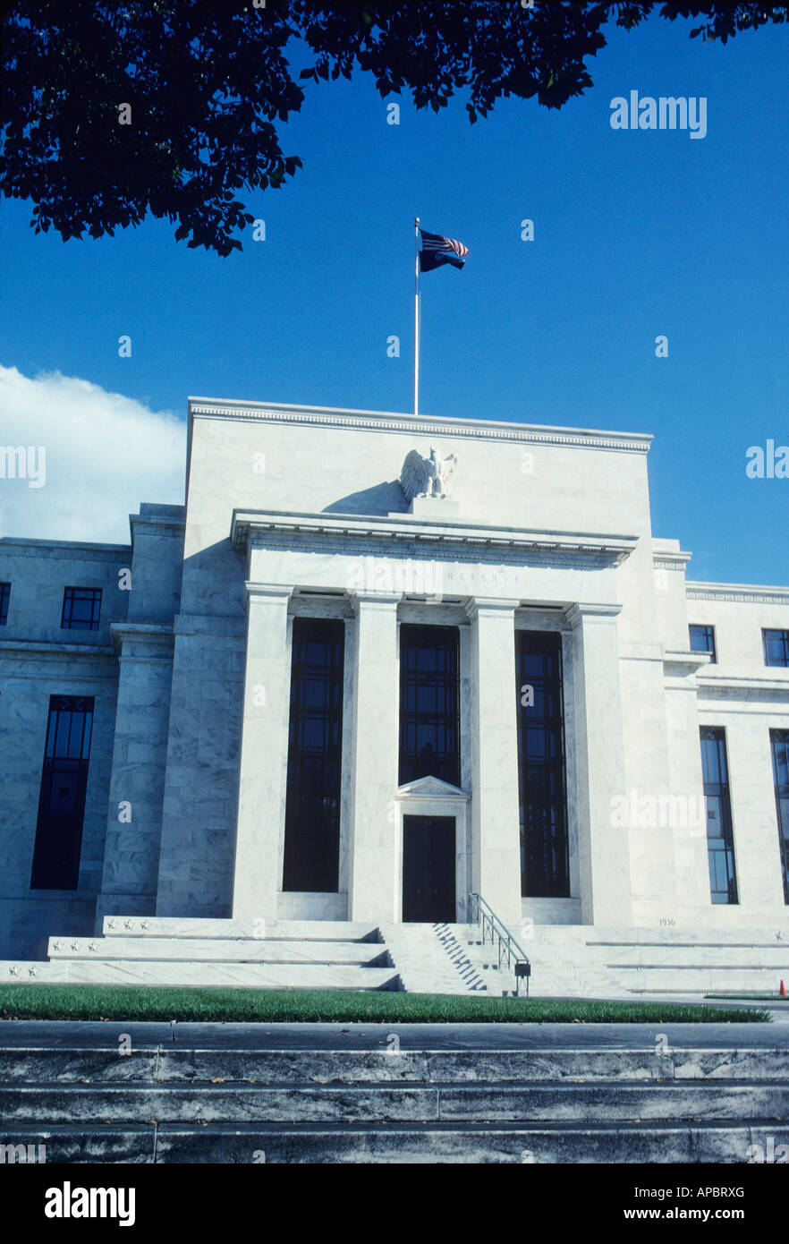 Federal Reserve Bank Washington DC USA economy ecomonics money Stock Photo