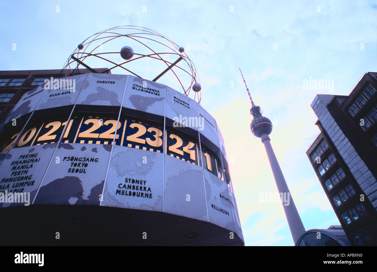 World Time Clock Alexanderplatz Berlin Germany Stock Photo Alamy