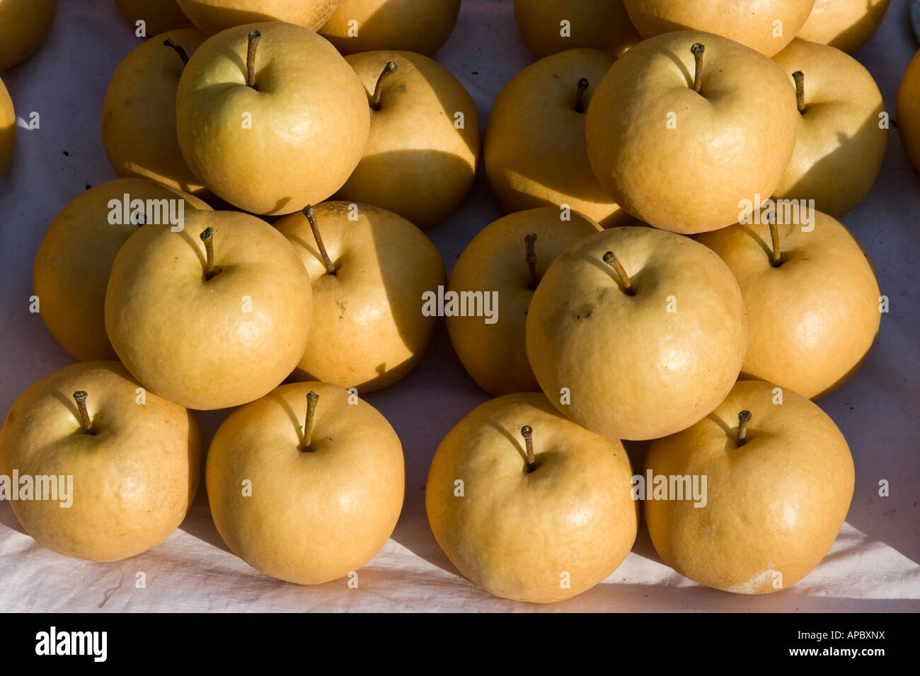 Korean Pear or Asian Pears in Namdaemun Market Seoul South Korea Stock