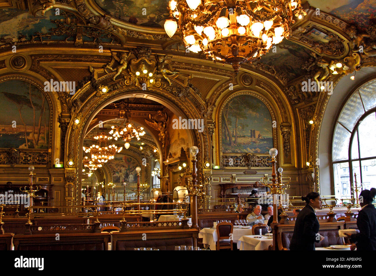 The restaurant “Le train bleue” inside the train station Gare de Lyon in Paris Stock Photo