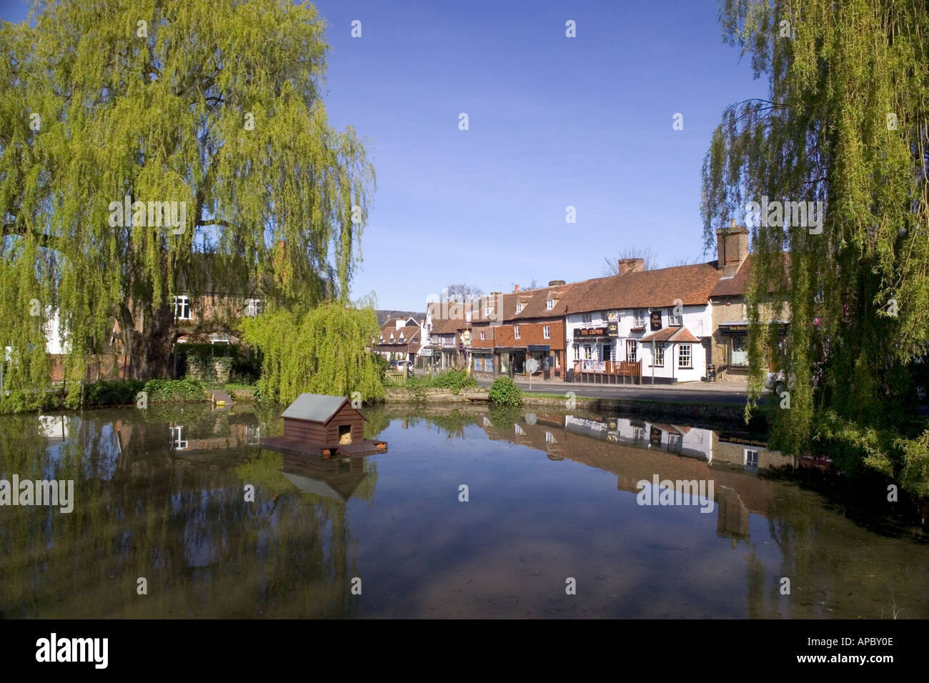 The Duck pond at Otford Kent Stock Photo