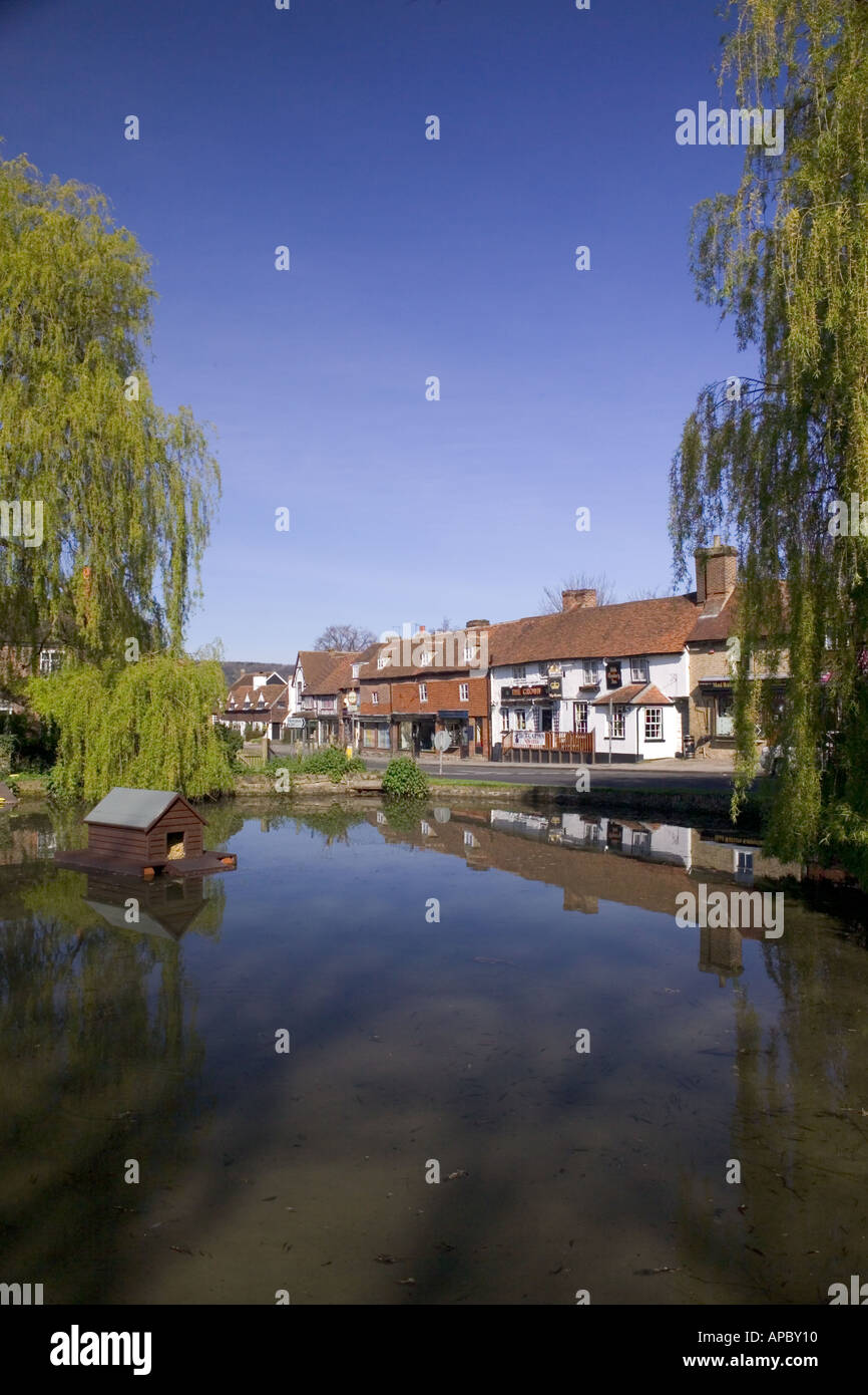 The Duck pond at Otford Kent Stock Photo