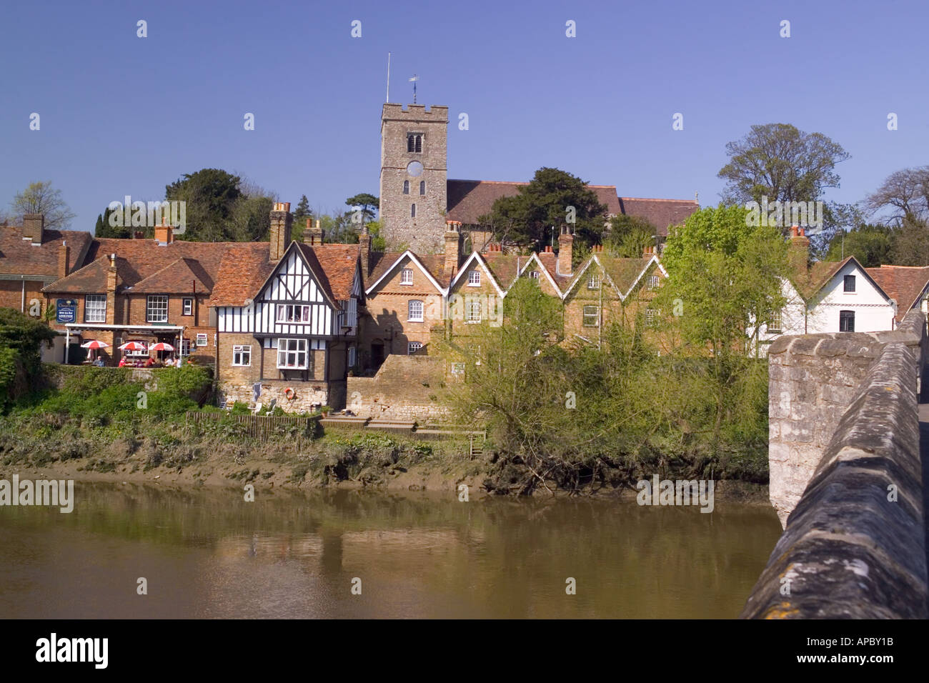 The bridge over the Medway at Aylesford Kent Stock Photo