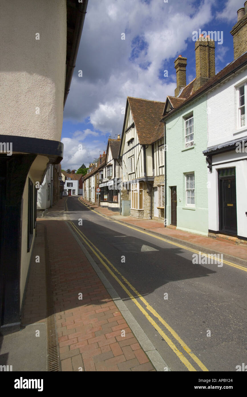 Old houses on High street Aylesford Kent Stock Photo