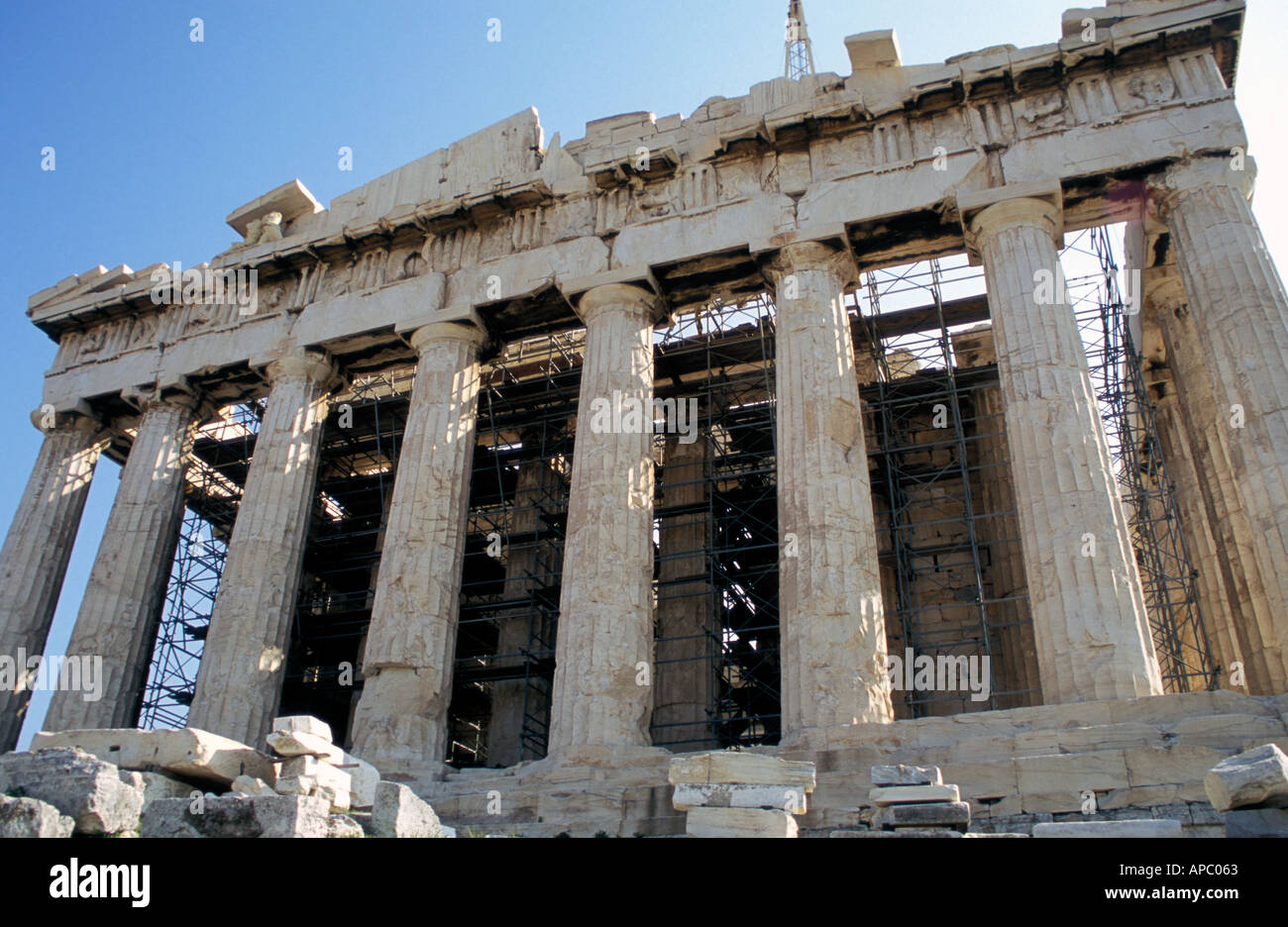 Parthenon of Pentelic white marble Stock Photo Alamy