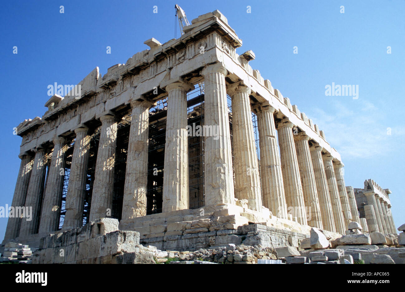 Parthenon of Pentelic white marble Stock Photo Alamy