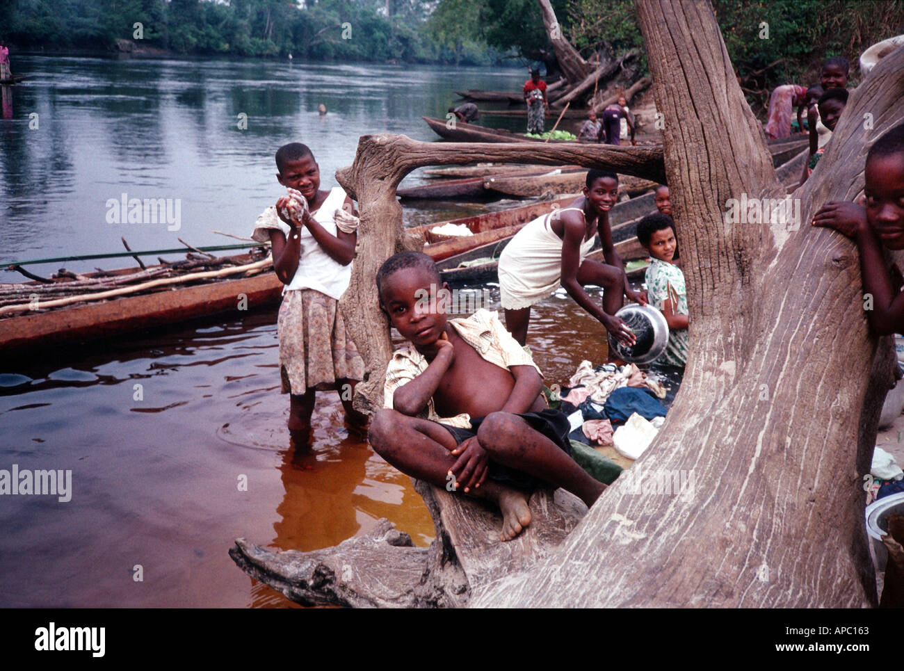 Kids East DR Congo Zaire Central Africa Stock Photo Alamy