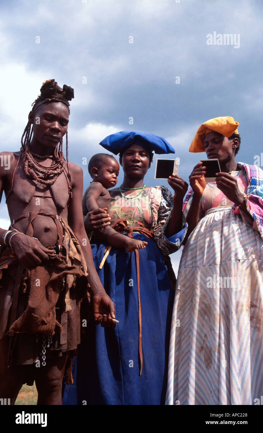 Himba Herero Women Kaokoland Namibia Africa Stock Photo