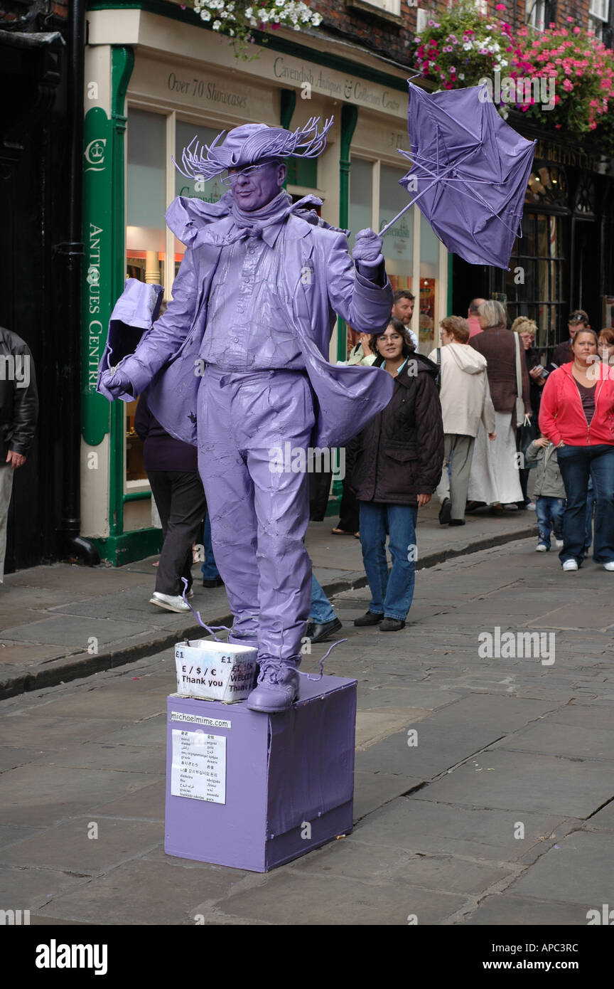 Street performer, York Stock Photo