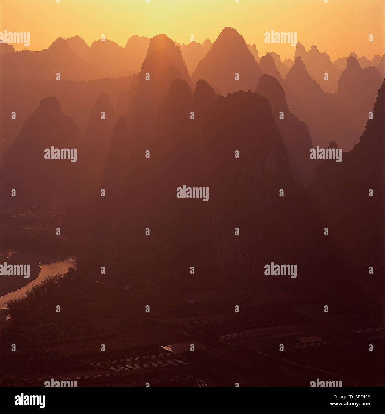 Li River Guilin Guang xi China Stock Photo