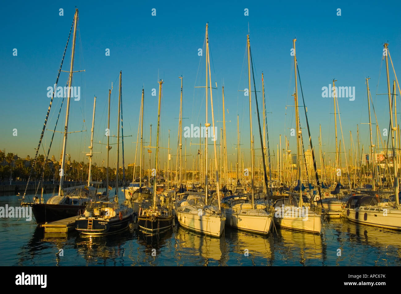 Port Vell in Barcelona Catalonia Spain EU Stock Photo