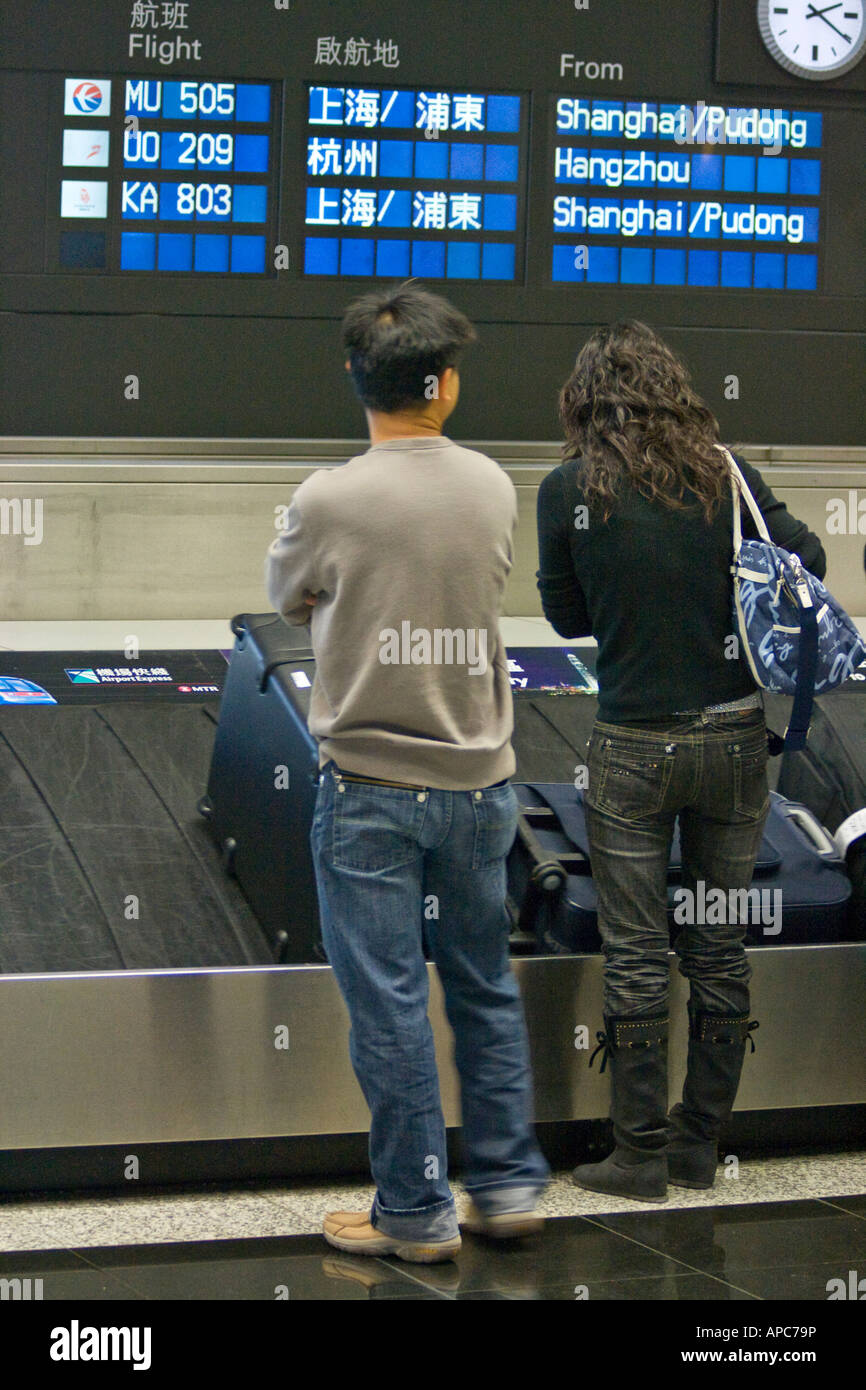 Baggage Claim Luggage Carrousel Hong Kong International Airport Stock Photo Alamy