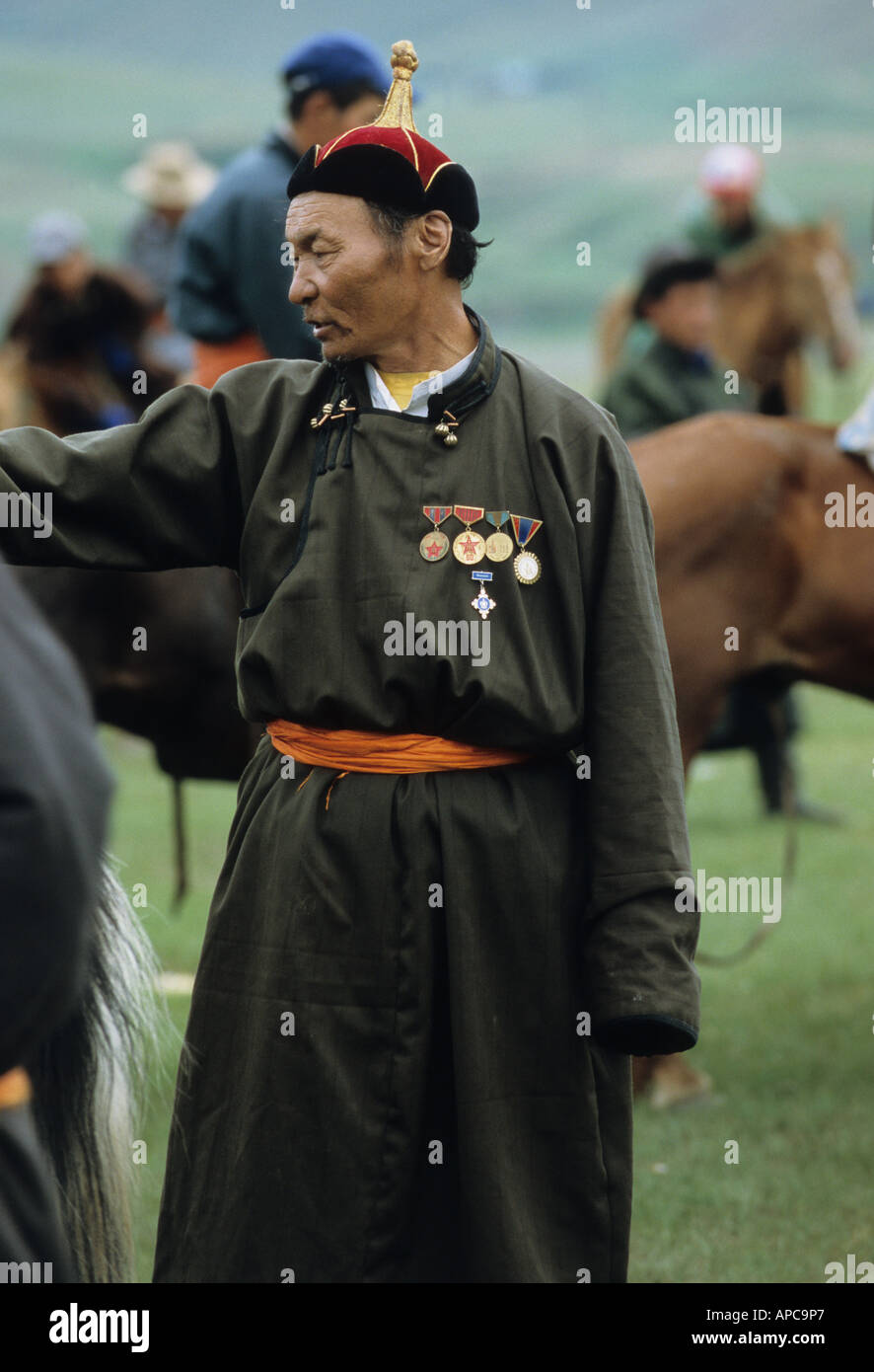 man with medals khar khorin Stock Photo