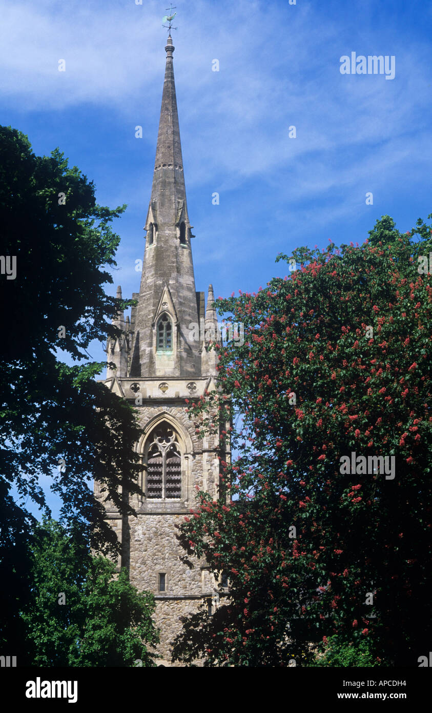 st-paul-s-church-spire-east-molesey-surrey-england-uk-stock-photo