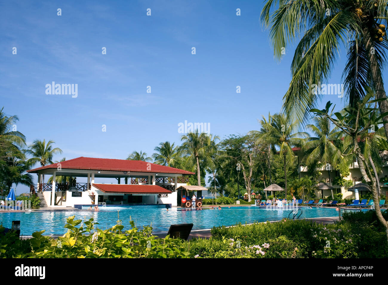 Langkawi Holiday Villa, Pantai Tengah beach, Langkawi Island, Malaysia Stock Photo