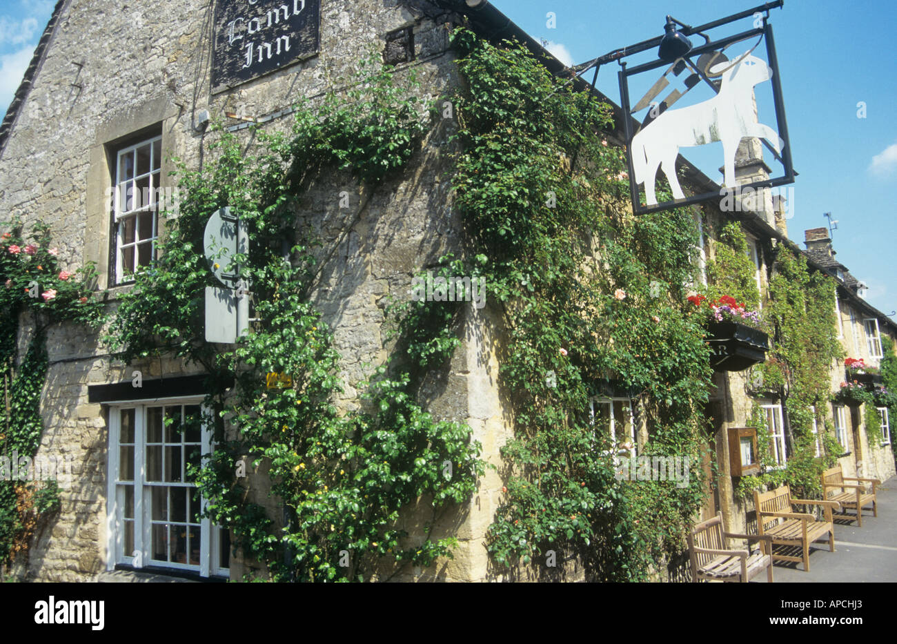The Lamb Inn at Burford, the Cotswolds, Oxfordshire, England, UK Stock