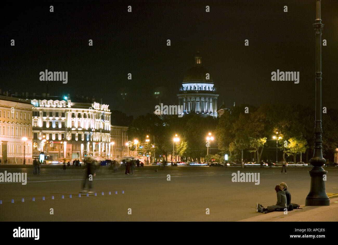 Palace Square in Saint Petersburg Russia Stock Photo