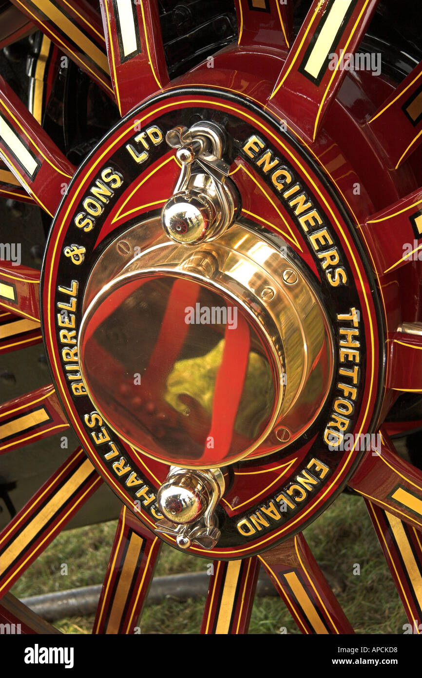 Traction Engine Wheel Hub Stock Photo Alamy