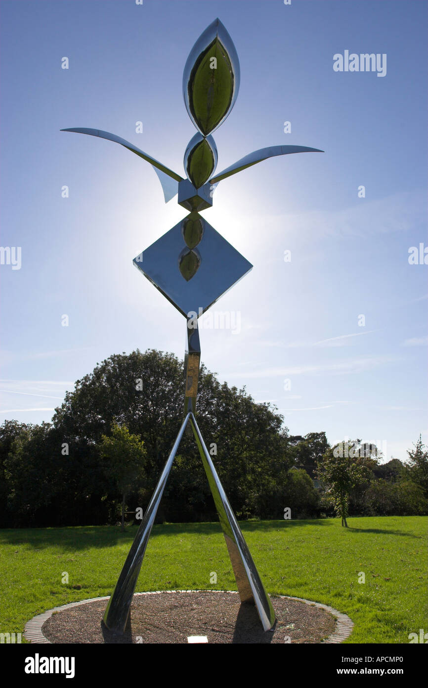 Solo flight - a sculpture by the artist Antanas Brazdys situated in the Essex town of Harlow. Stock Photo