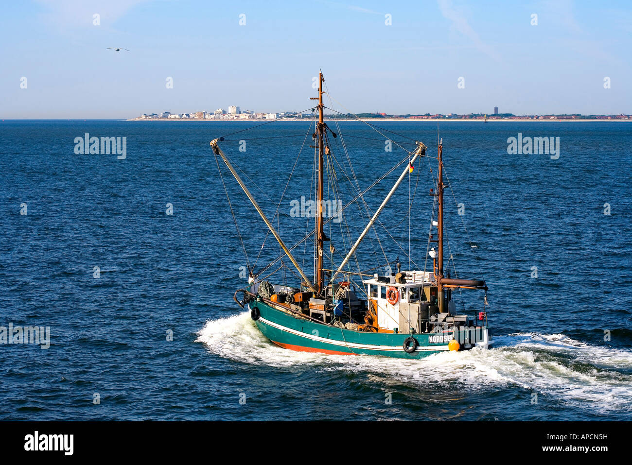 Cutter, Norderney Island, Eastern Frisia Islands, Germany Stock Photo