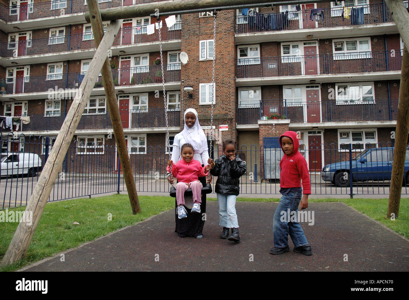 Multicultural low Housing Estate in Brixton South London with Stock Photo 5141871 Alamy