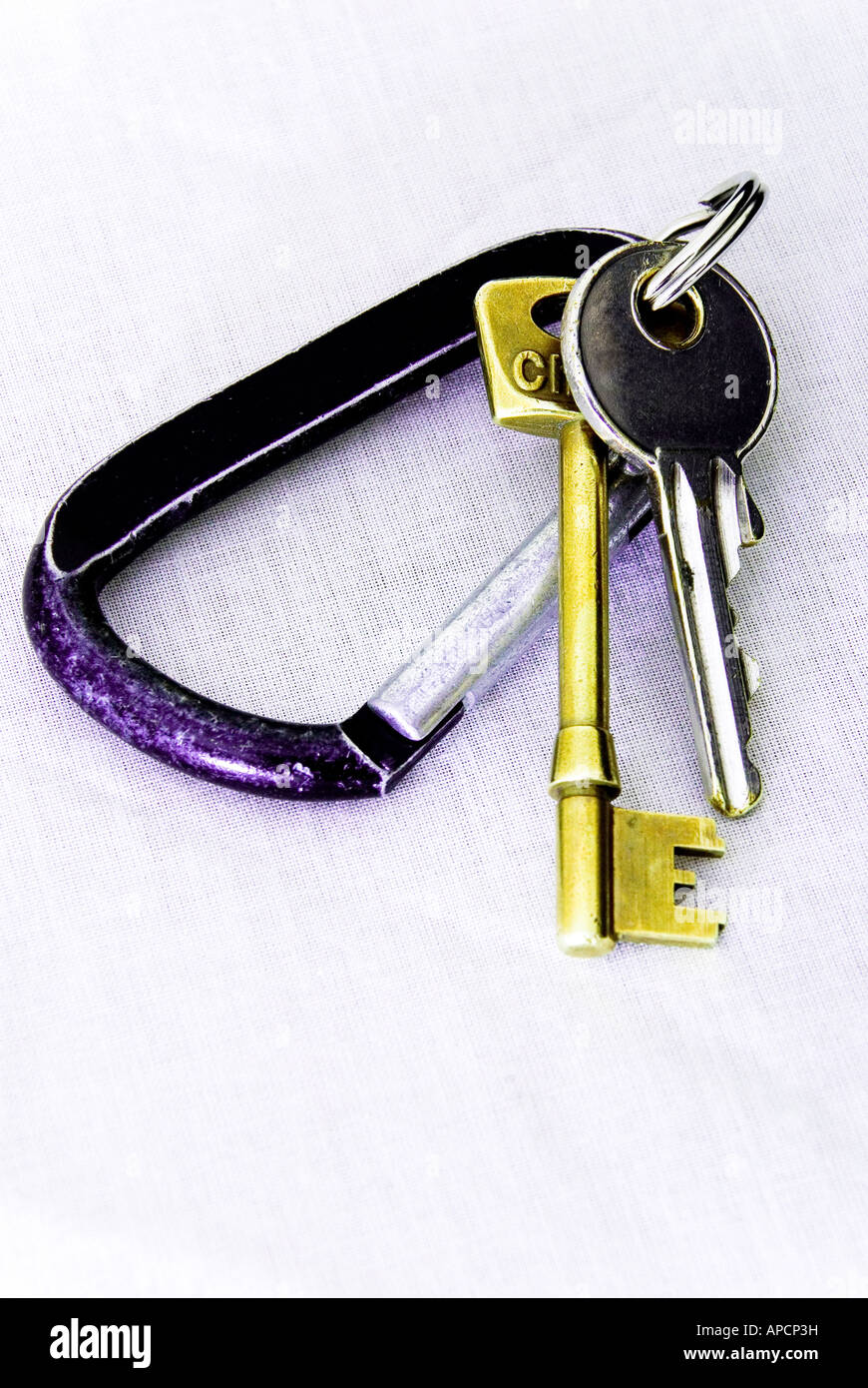 Keys cutout cut out concept on key ring unlock potential Stock Photo