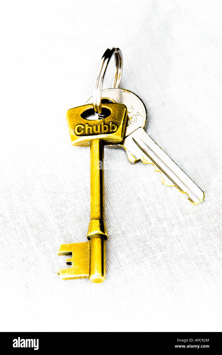 Keys cut out cutout, concept, key ring Stock Photo