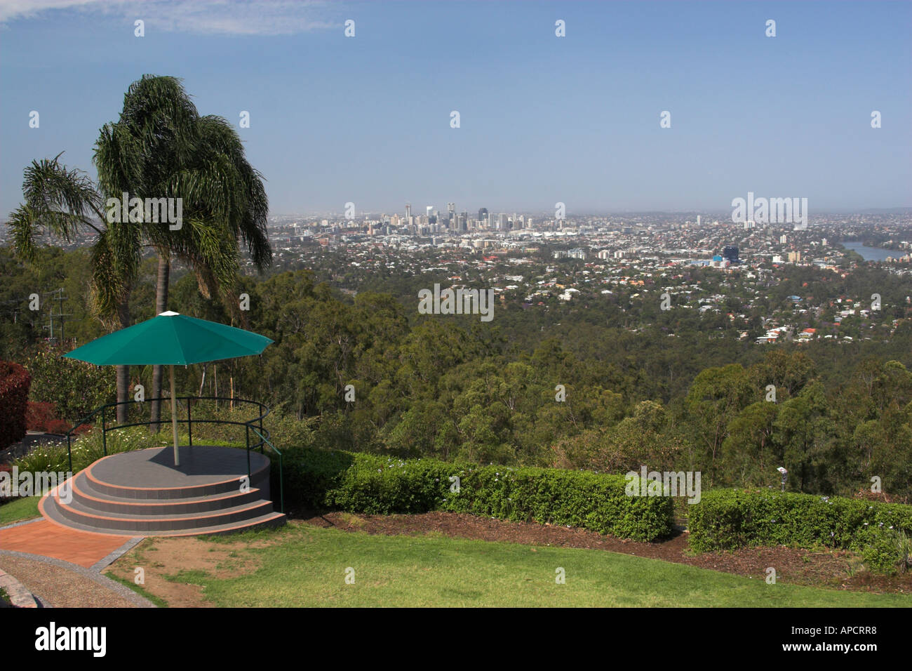 Brisbane viewed from Mount Coot tha Queensland Australia Stock Photo ...