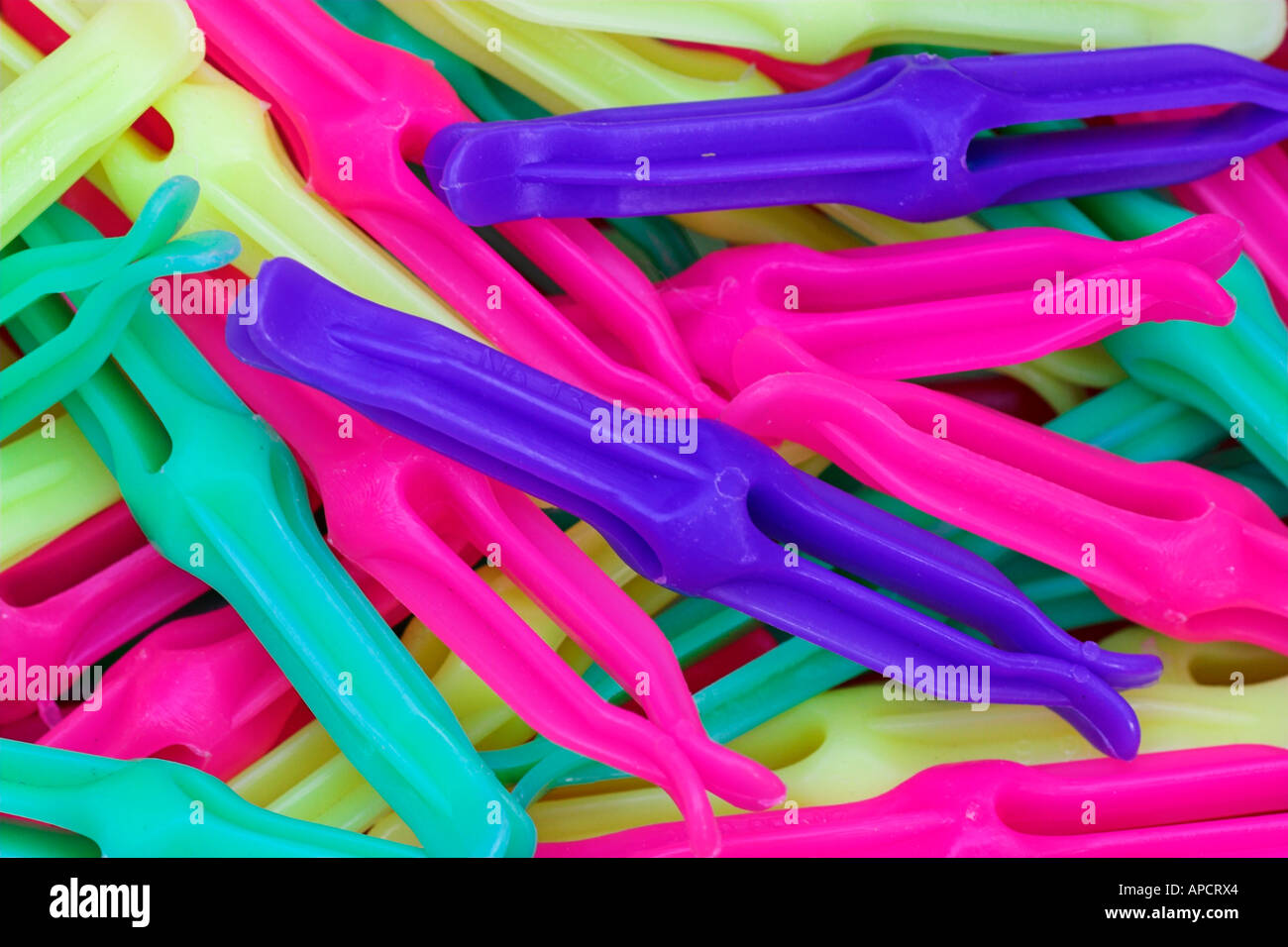 Pink plastic clothes pegs hires stock photography and images Alamy