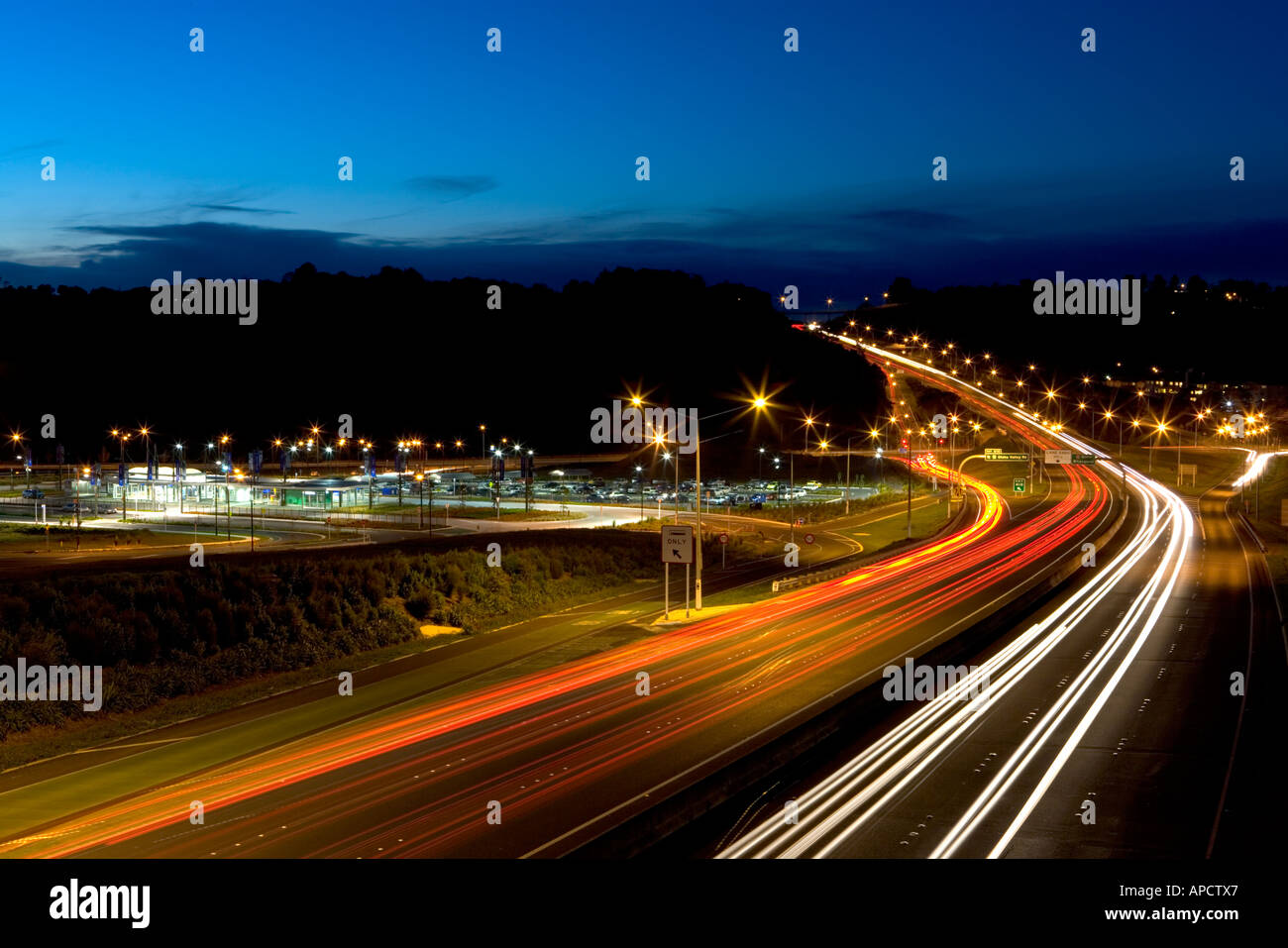 Motorway Traffic Albany Park Ride Station North Shore Auckland New
