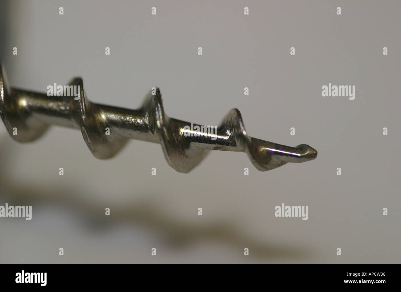 corkscrew on a bottle opener Stock Photo