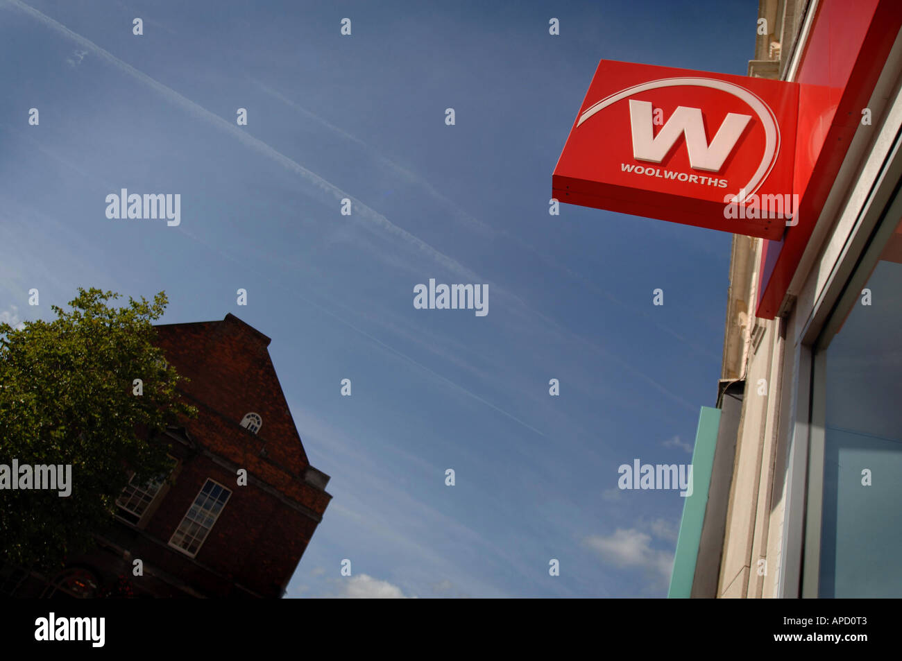 Woolworths shop front image from Taunton, Somerset. Stock Photo