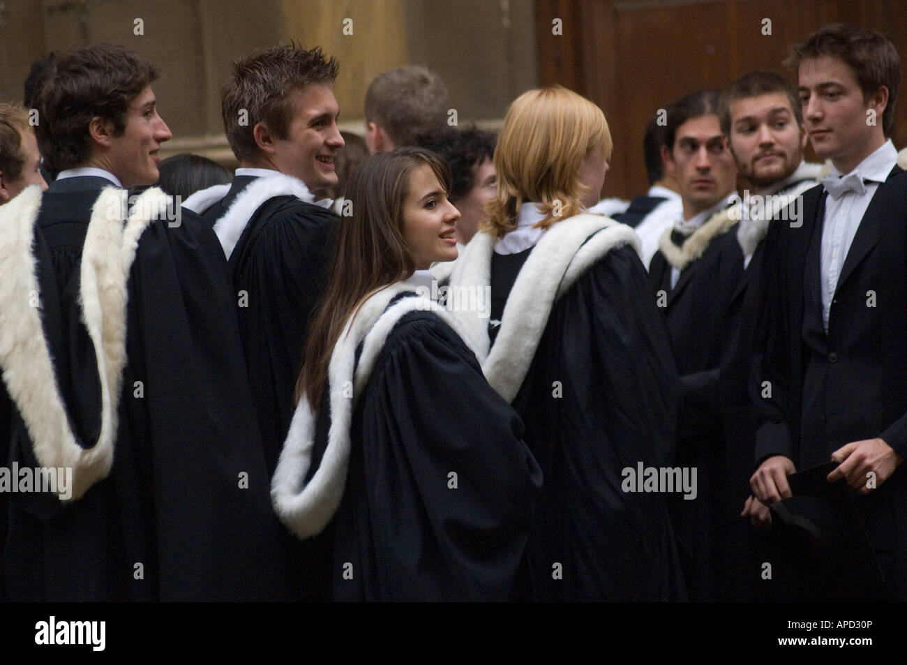 The degree ceremony at Oxford a moment for celebration and reflection when students get their degrees Stock Photo