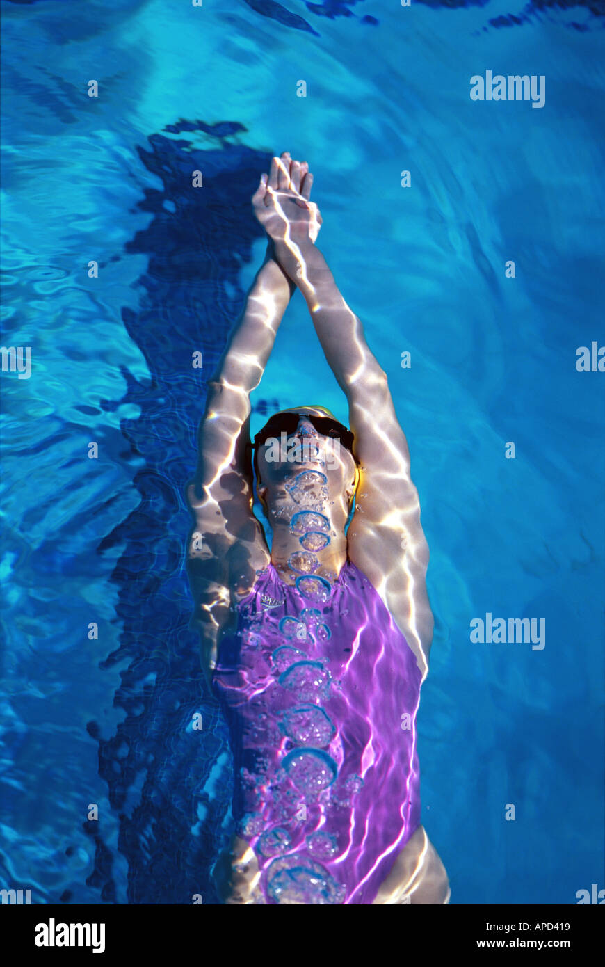 Backstroke underwater hi-res stock photography and images - Alamy