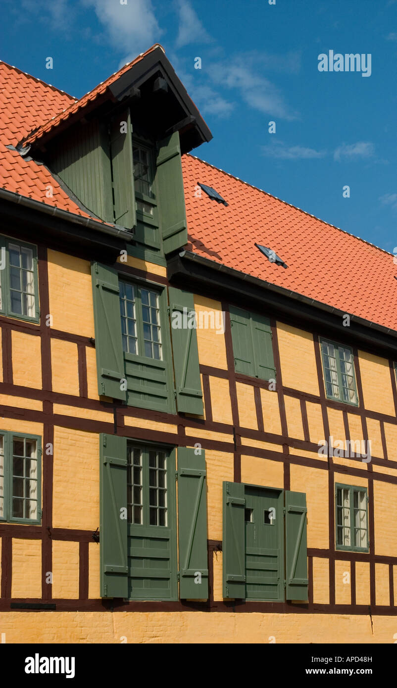 Half timbered warehouse Oluf Bagers Gaard Odense Denmark Stock Photo - Alamy