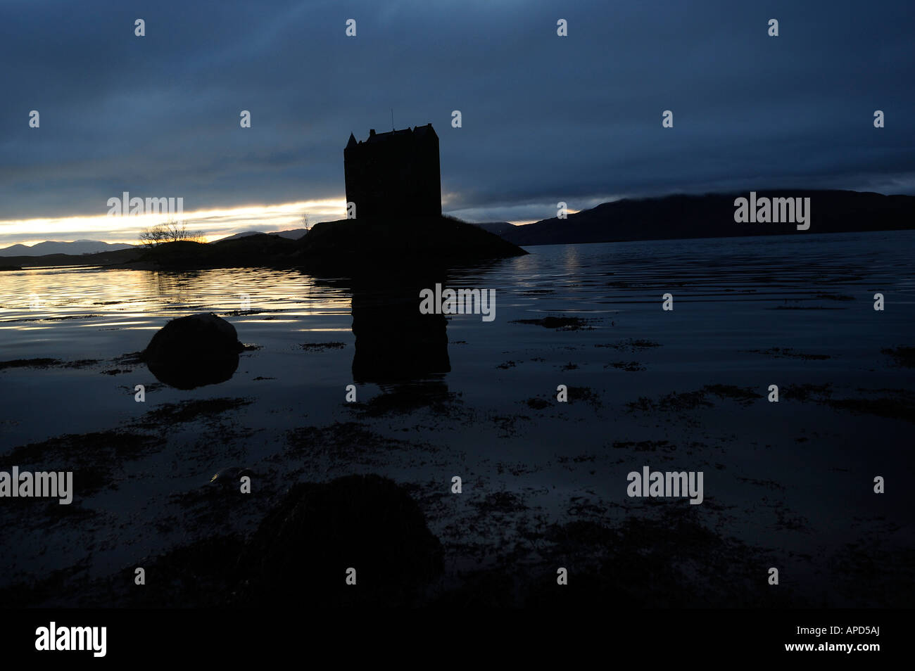 Stalker castle near Appin in west coast Scotland where it is a private house and part of defences Stock Photo