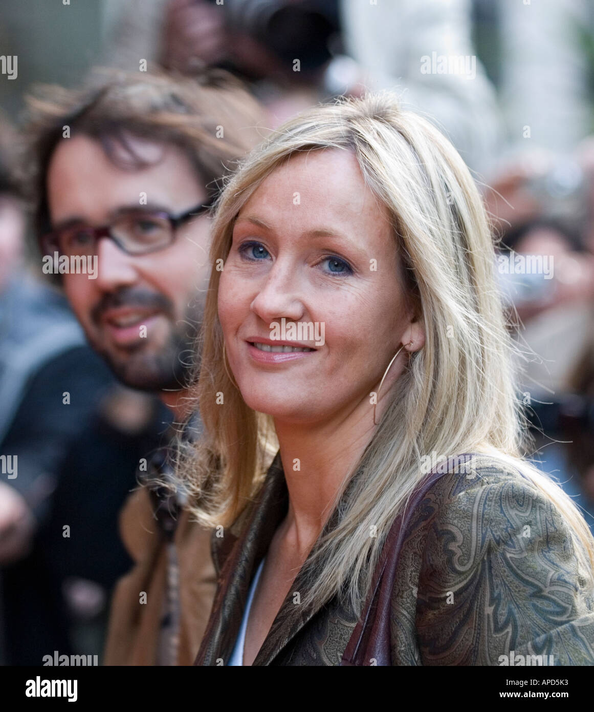 J K Rowling and husband Neil Murray Stock Photo
