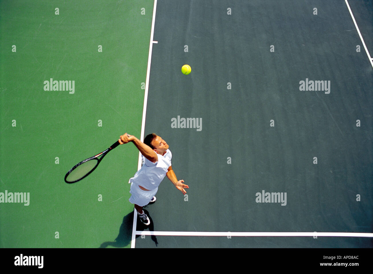 Sport Tennis Service Stock Photo