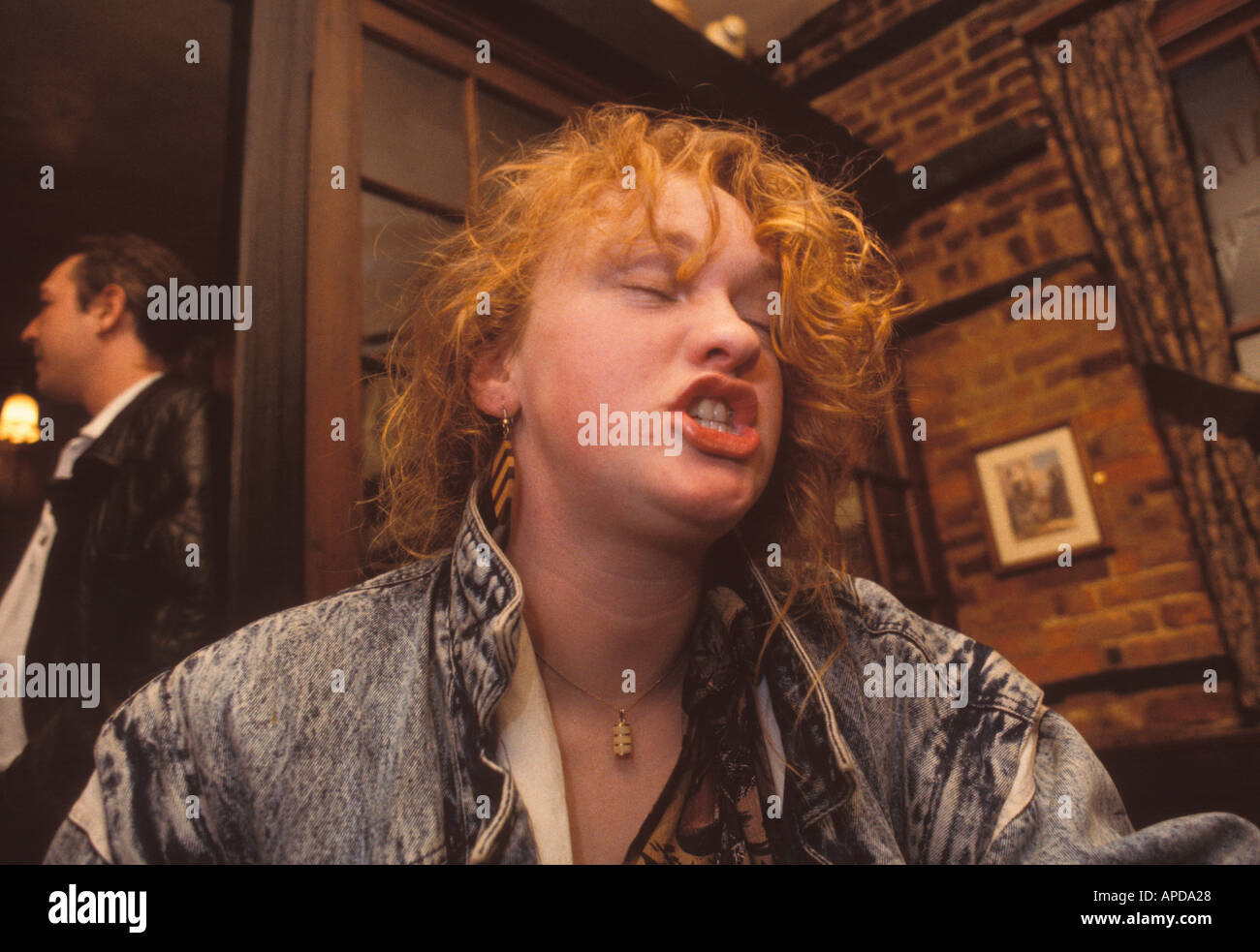 Drunk in a Pub on a Saturday Night in Luton Town Centre Stock Photo Alamy