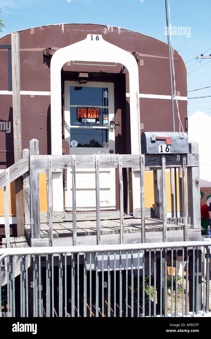 A converted rail car for rent Stock Photo Alamy