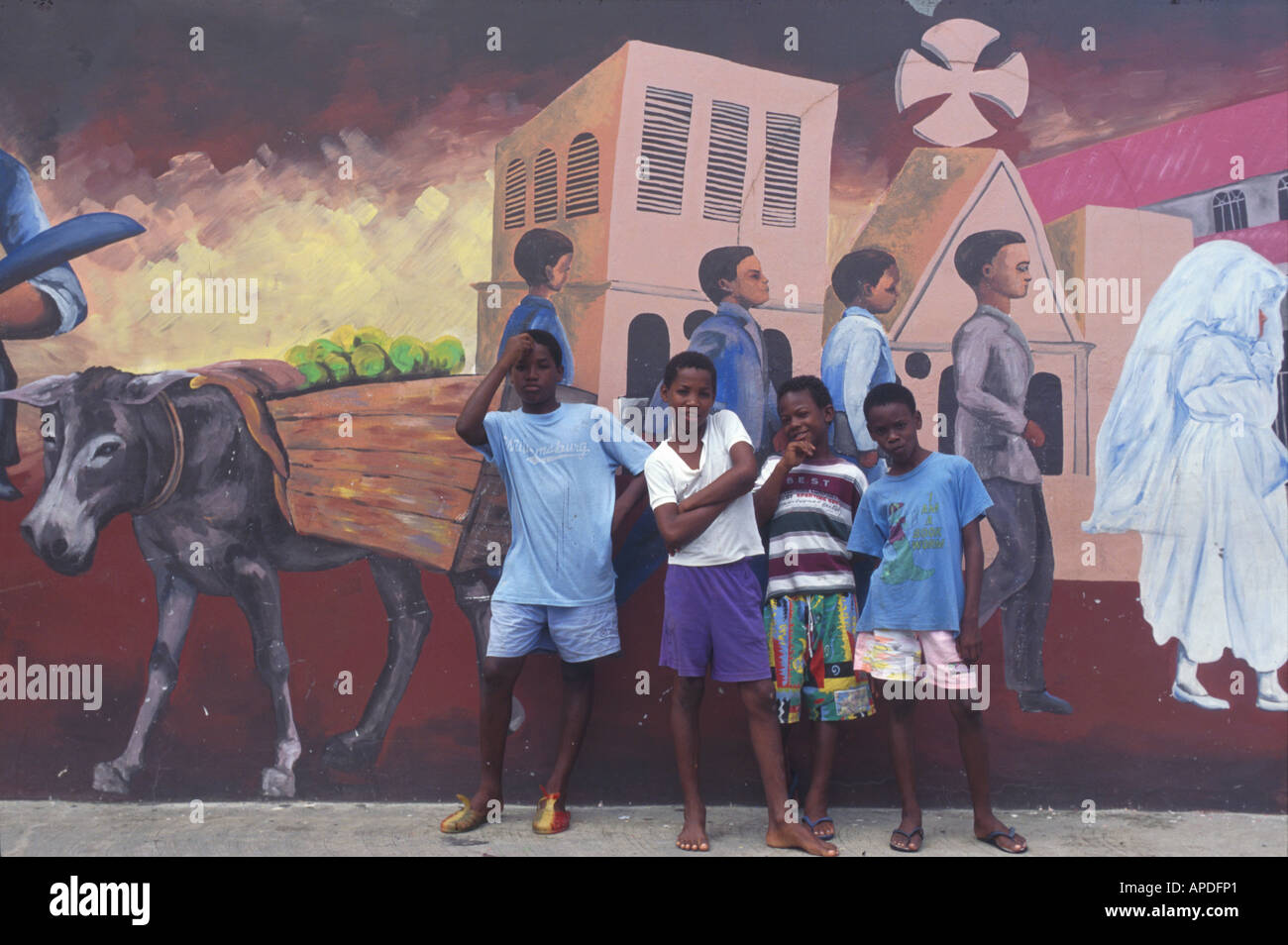 Einheimische Jungen St. Lucia, Karibische Inseln Stock Photo