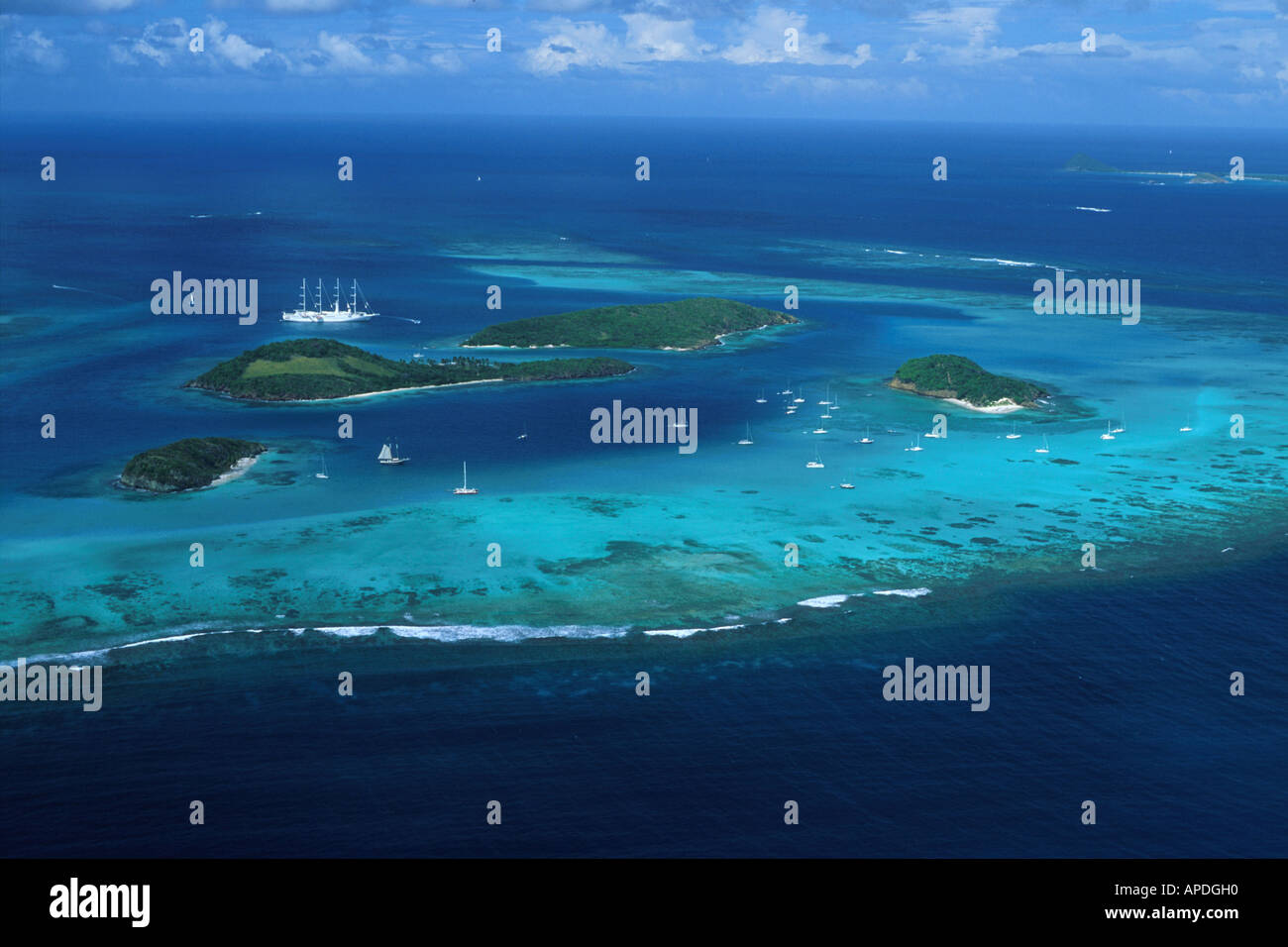Tobago Cays Grenadinen, Karibik Stock Photo
