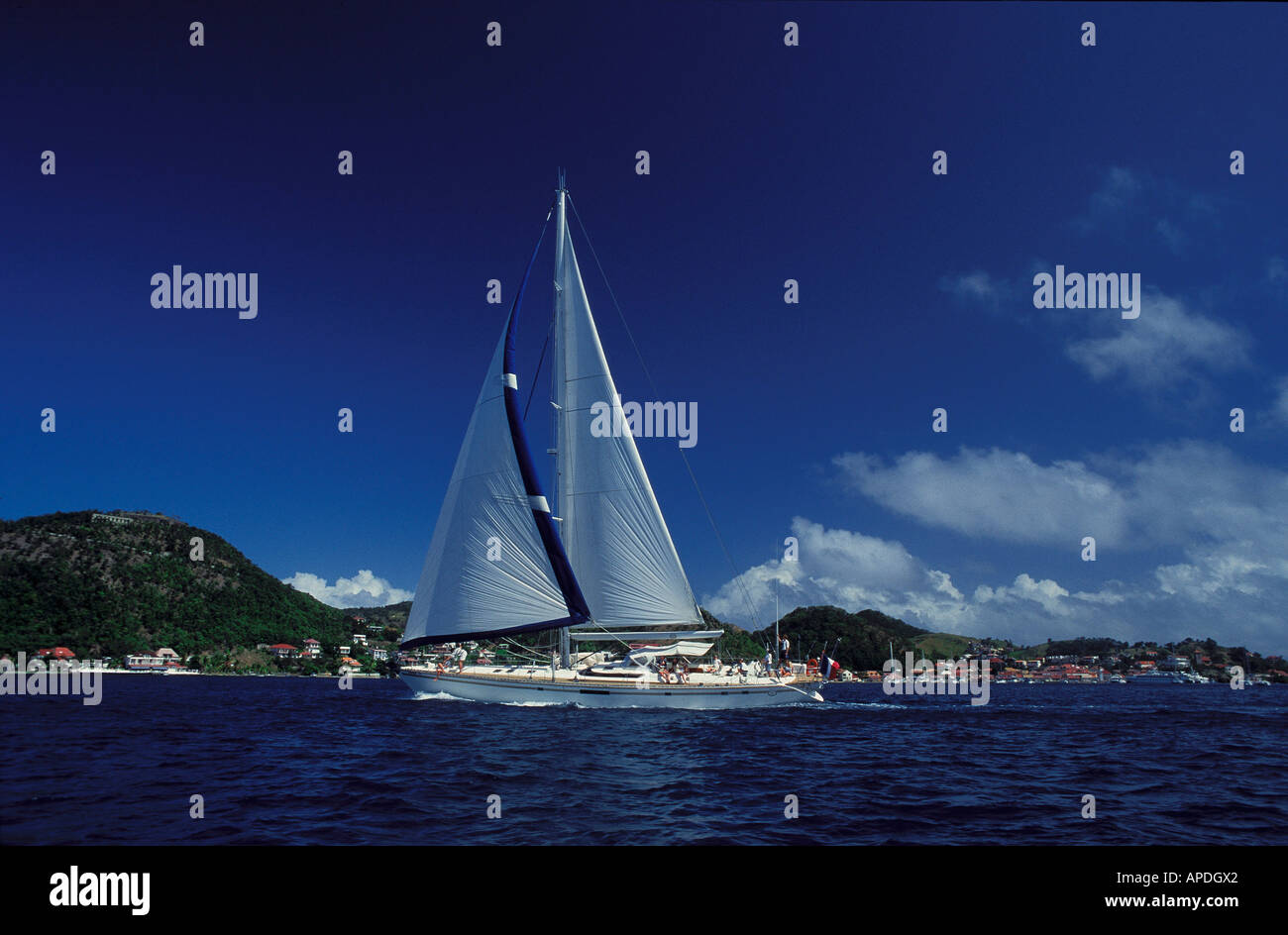 Sailing boat, Caribbean America Stock Photo