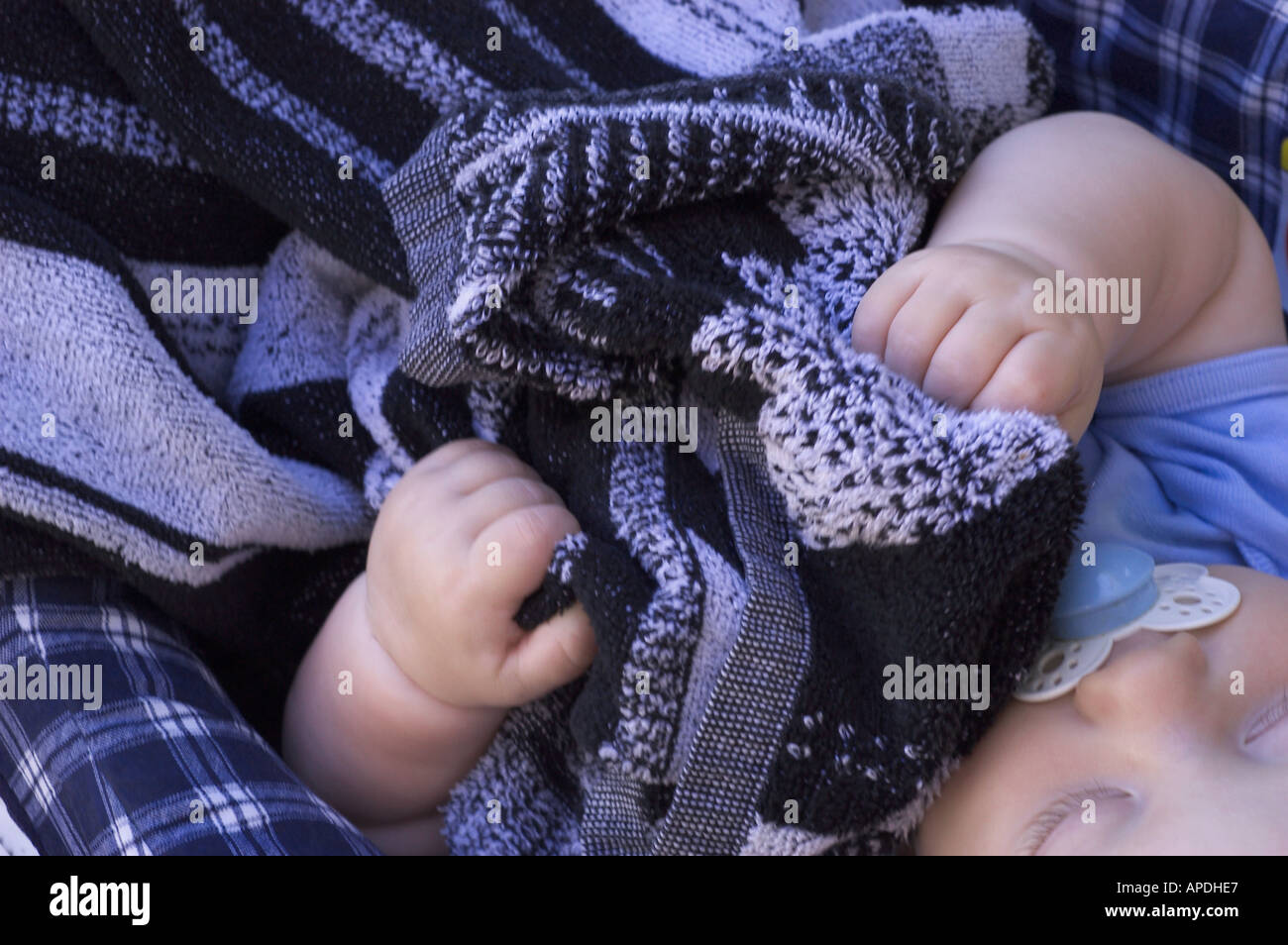 baby in car seat Stock Photo